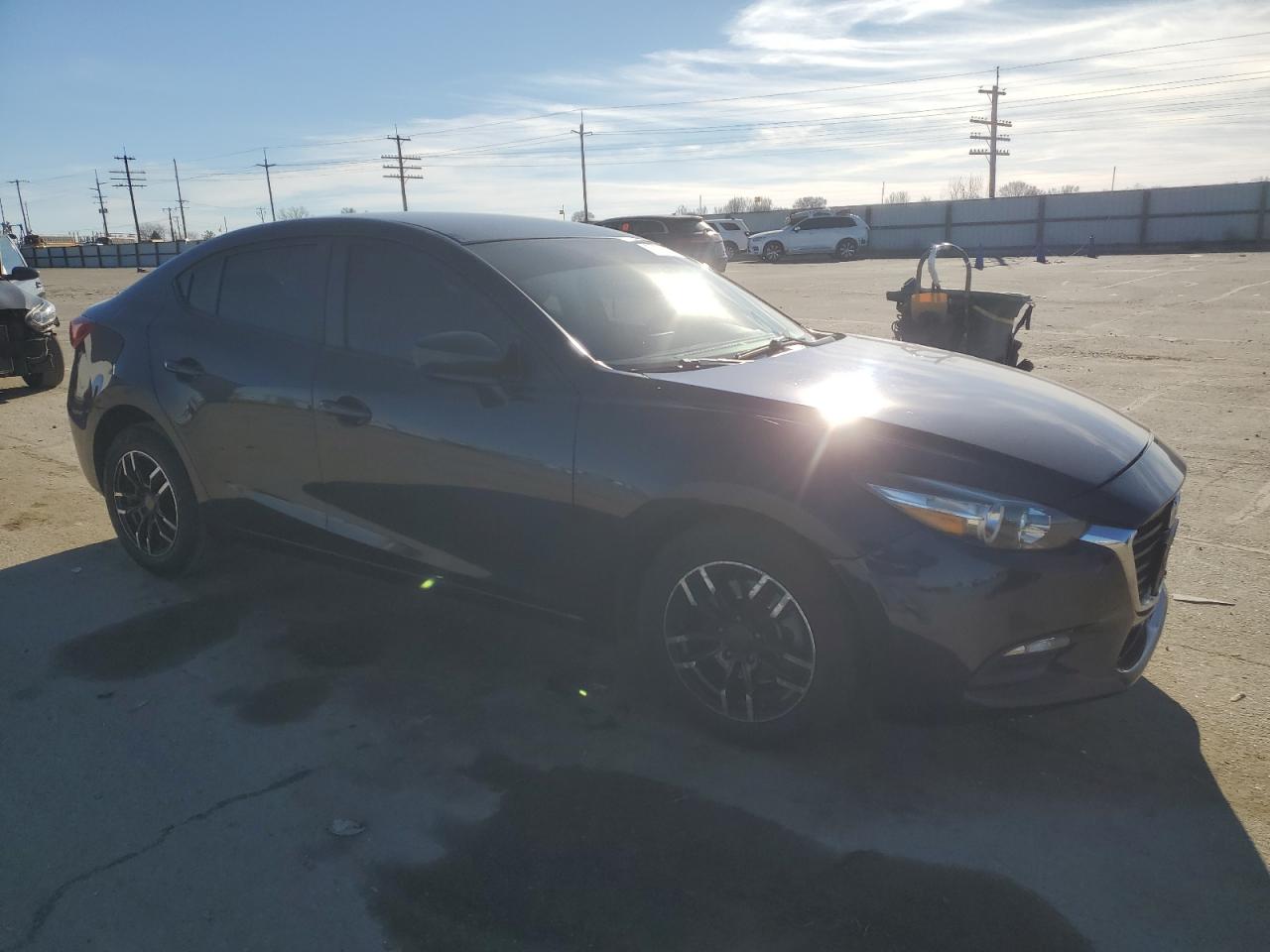 2017 Mazda 3 VIN 3MZBN1U75HM103721 Copart auction photo, side / front end damage thumbnail 4