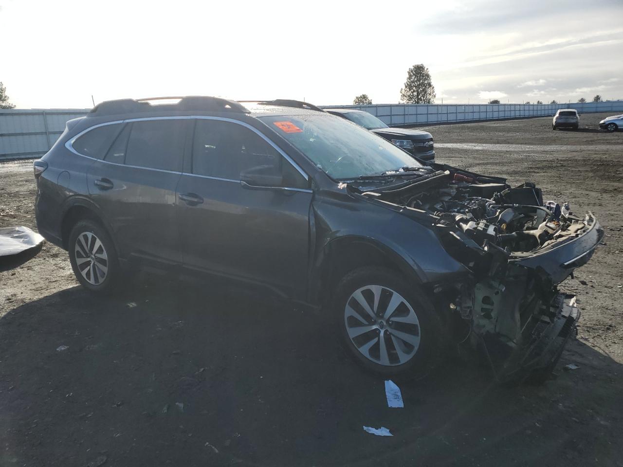 2020 Subaru Outback VIN 4S4BTAEC9L3112206 Copart auction photo, front end / side damage thumbnail 4