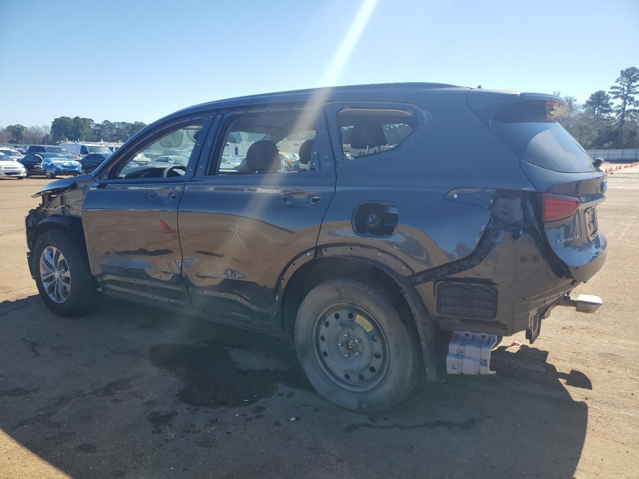 2020 Hyundai Santa Fe VIN 5NMS2CADXLH215380 Copart auction photo, side / minor dent/scratches damage thumbnail 2