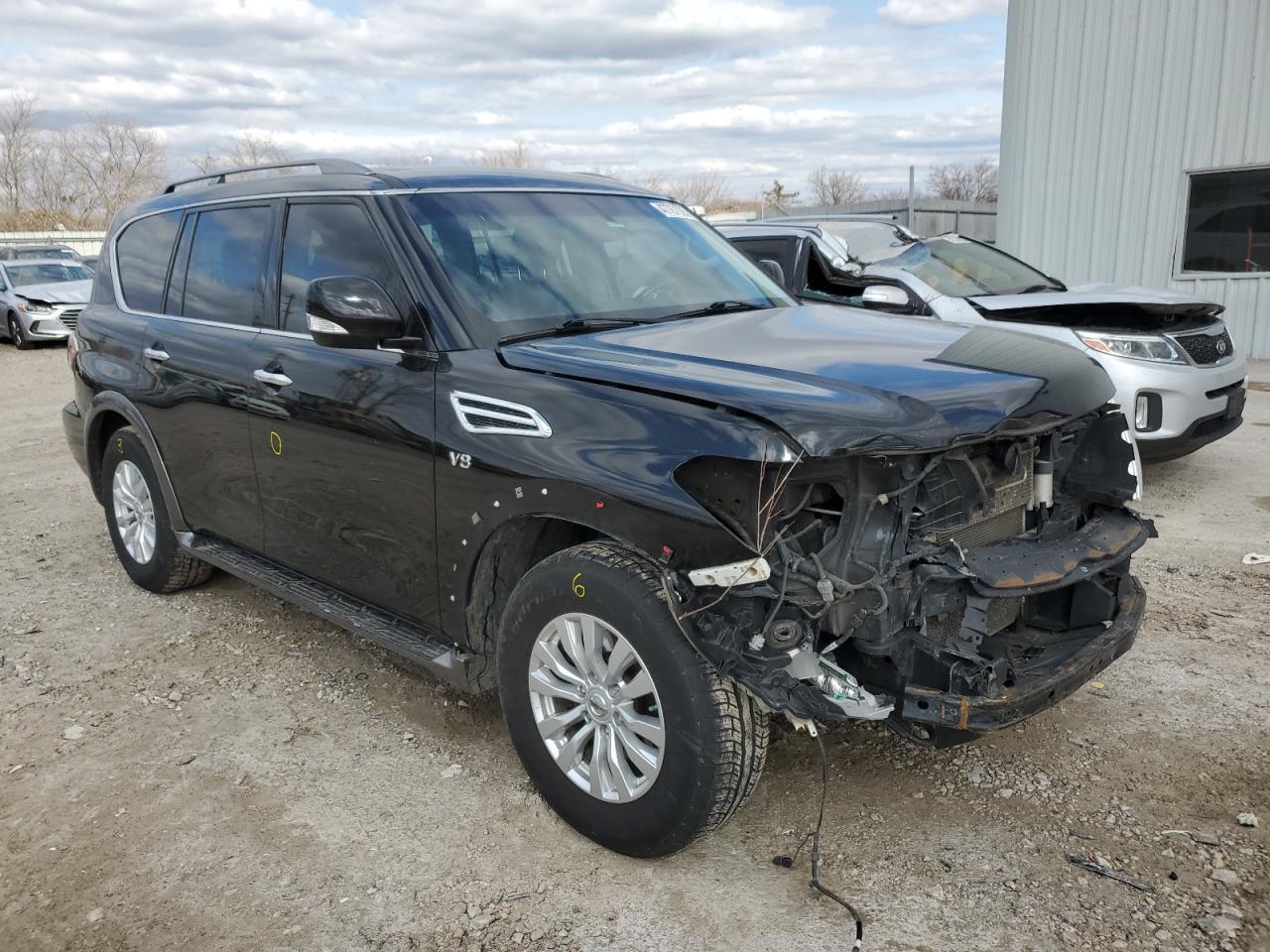 2017 Nissan Armada VIN JN8AY2ND5H9007347 Copart auction photo, front end damage thumbnail 4