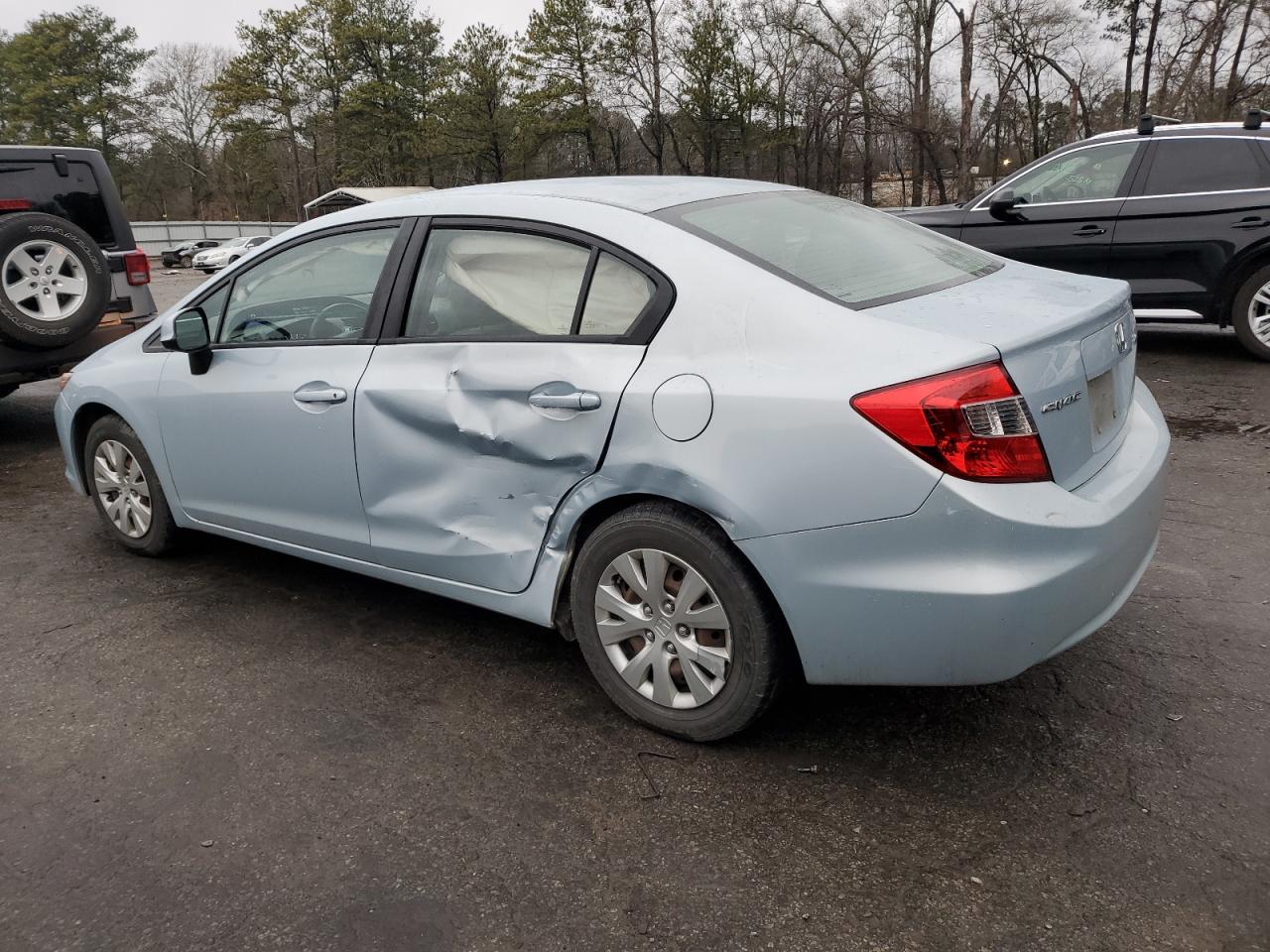 2012 Honda Civic VIN 19XFB2F50CE007027 Copart auction photo, side damage thumbnail 2