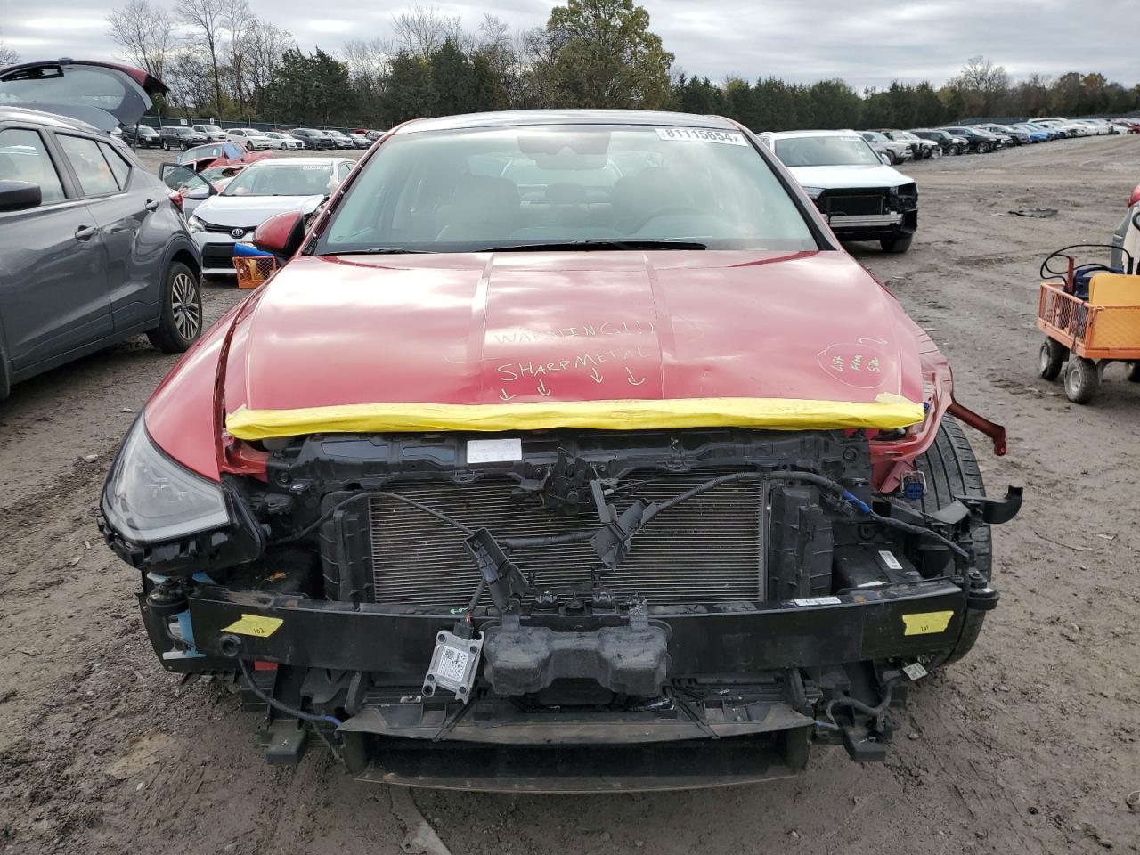 2021 Hyundai Sonata VIN KMHL54JJ7MA022716 Copart auction photo, front end / minor dent/scratches damage thumbnail 5