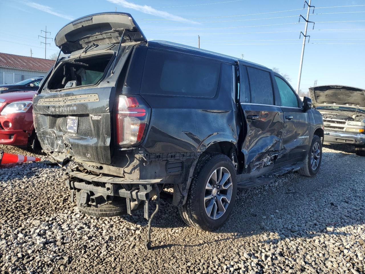 2023 Chevrolet Suburban VIN 1GNSKCKDXPR113715 Copart auction photo, rear end damage thumbnail 3