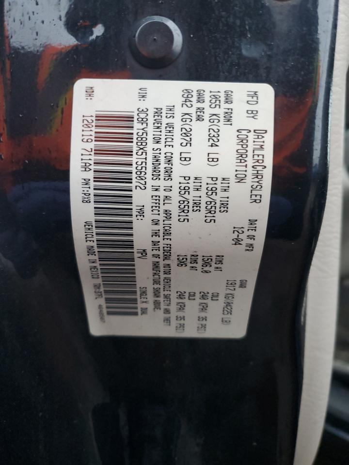 2005 Chrysler PT Cruiser VIN 3C8FY58BX5T556072 Copart auction photo, front end damage thumbnail 12