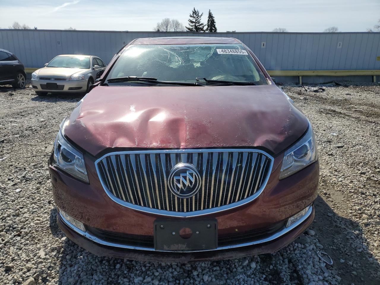 2014 Buick LaCrosse VIN 1G4GF5G37EF305165 Copart auction photo, front end / all over damage thumbnail 5