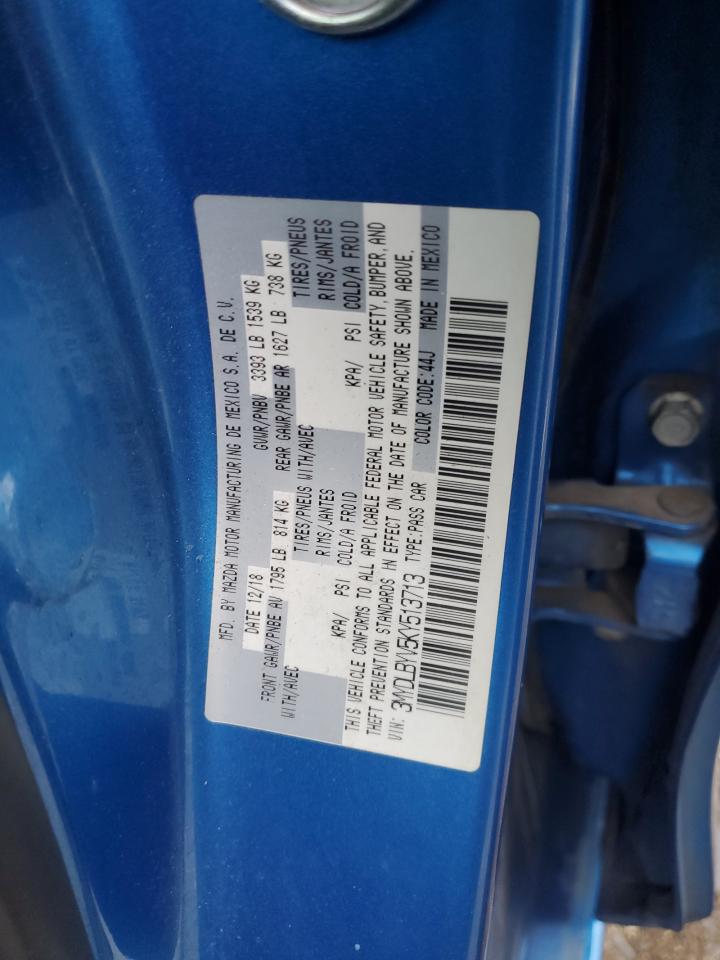 2019 Toyota Yaris VIN 3MYDLBYV5KY513713 Copart auction photo, front end / side damage thumbnail 13