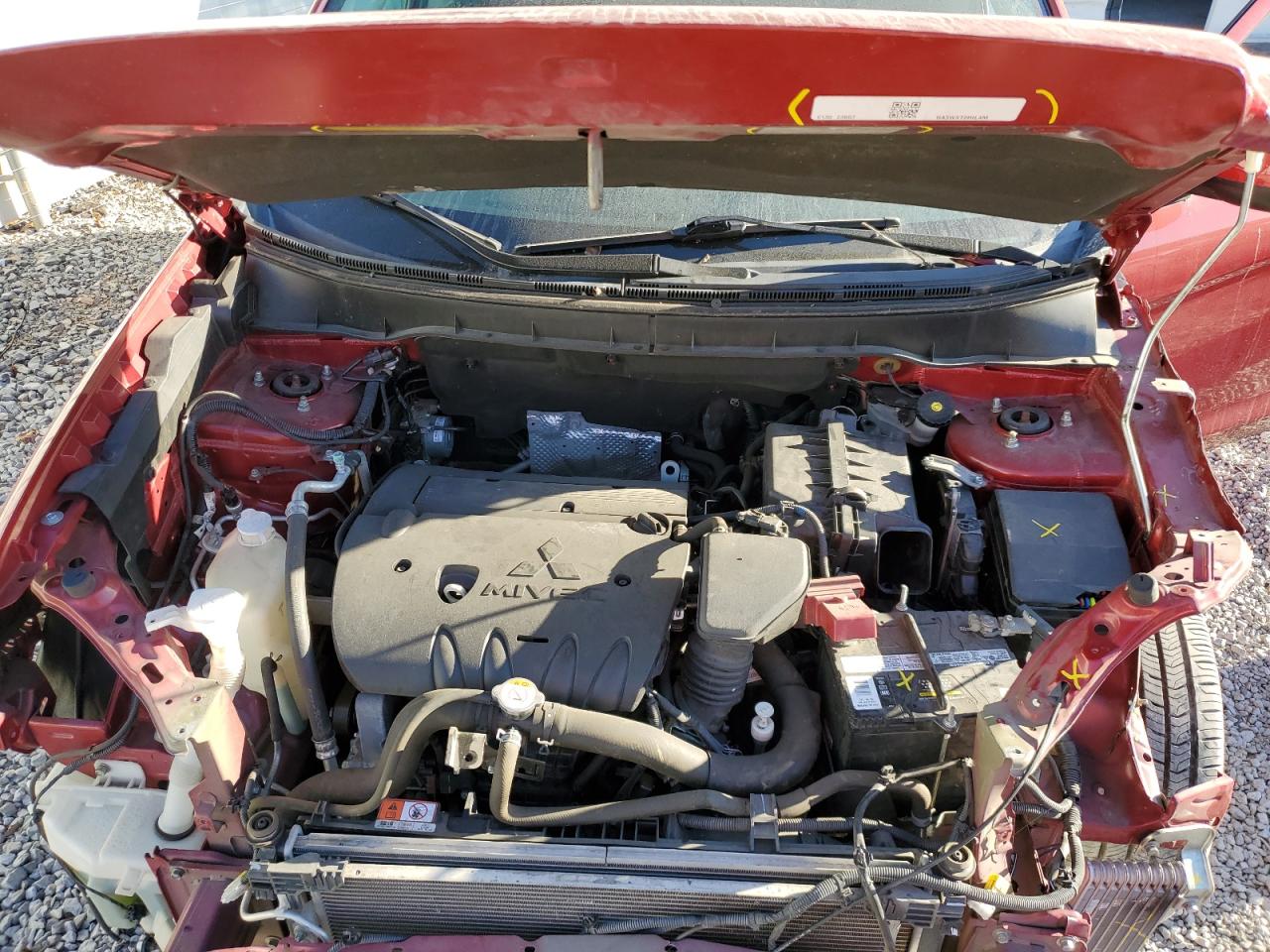 2015 Mitsubishi Outlander VIN 4A4AP3AW0FE057095 Copart auction photo, front end / side damage thumbnail 12