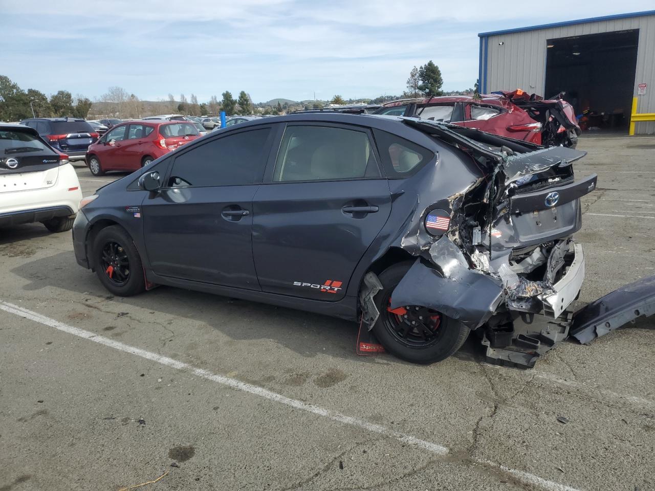 2012 Toyota Prius VIN JTDKN3DU9C1497797 Copart auction photo, rear end / front end damage thumbnail 2