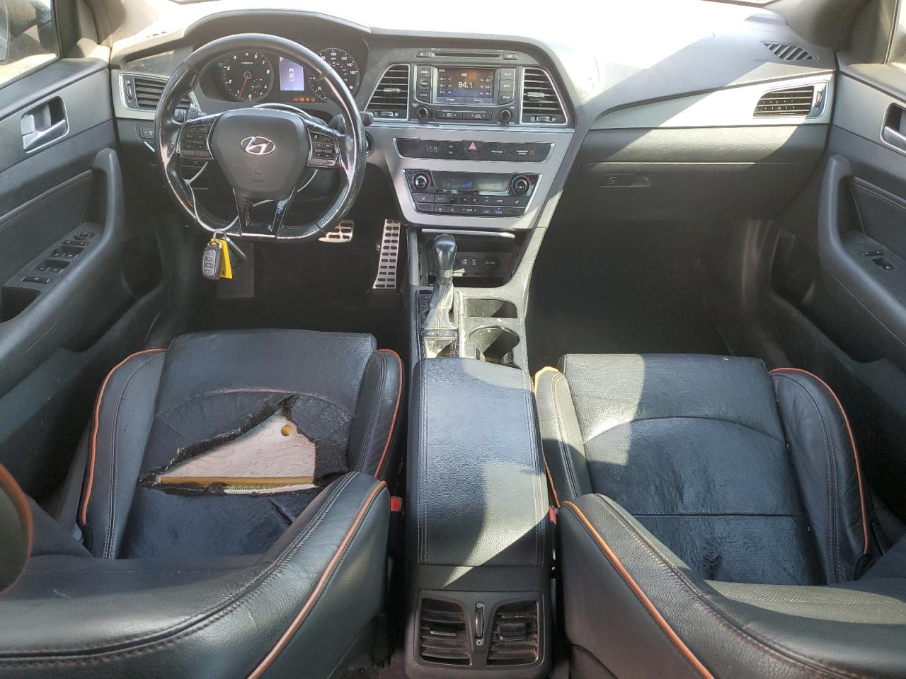 2015 Hyundai Sonata VIN 5NPE34AB5FH037514 Copart auction photo, side / front end damage thumbnail 8