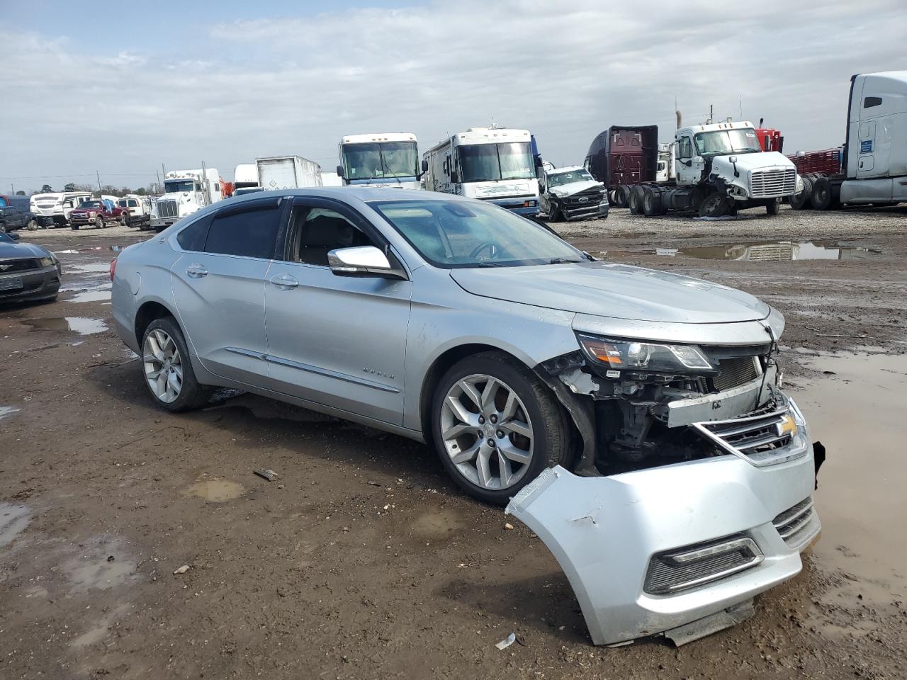 2016 Chevrolet Impala VIN 2G1145S32G9142906 Copart auction photo, front end / side damage thumbnail 4