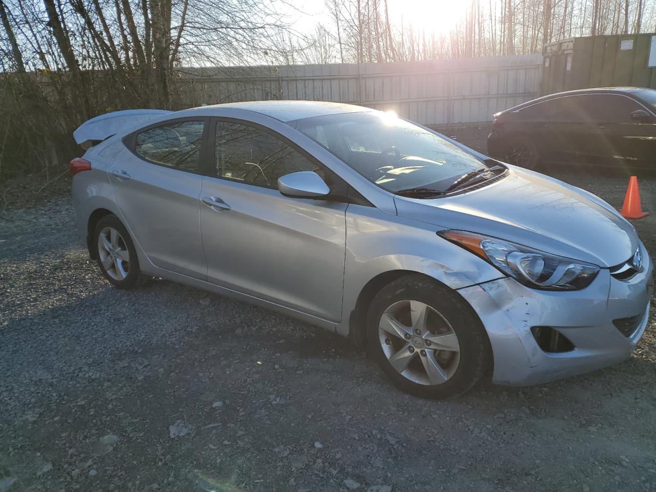 2013 Hyundai Elantra VIN 5NPDH4AE1DH153670 Copart auction photo, front end / side damage thumbnail 4