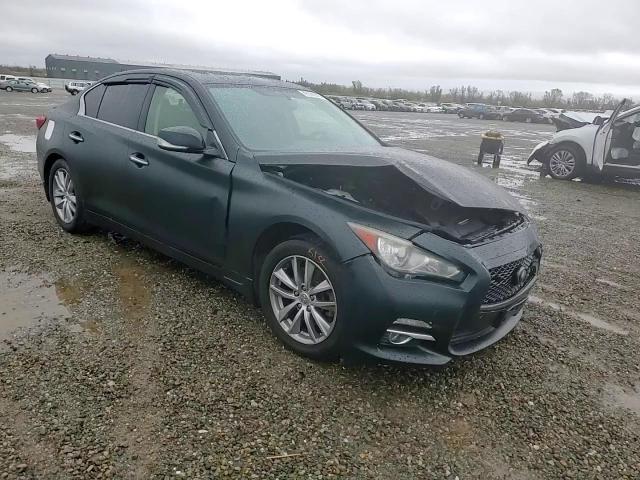 2014 Infiniti Q50 VIN JN1BV7AP7EM681114 Copart auction photo, front end damage thumbnail 10