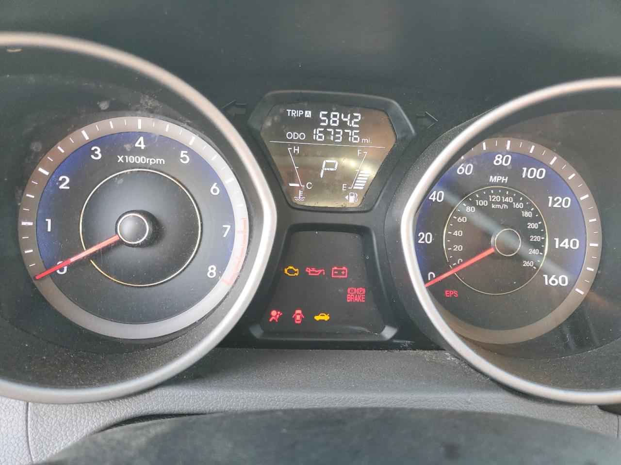 2013 Hyundai Elantra VIN KMHDH4AE4DU551795 Copart auction photo, rear end / front end damage thumbnail 9