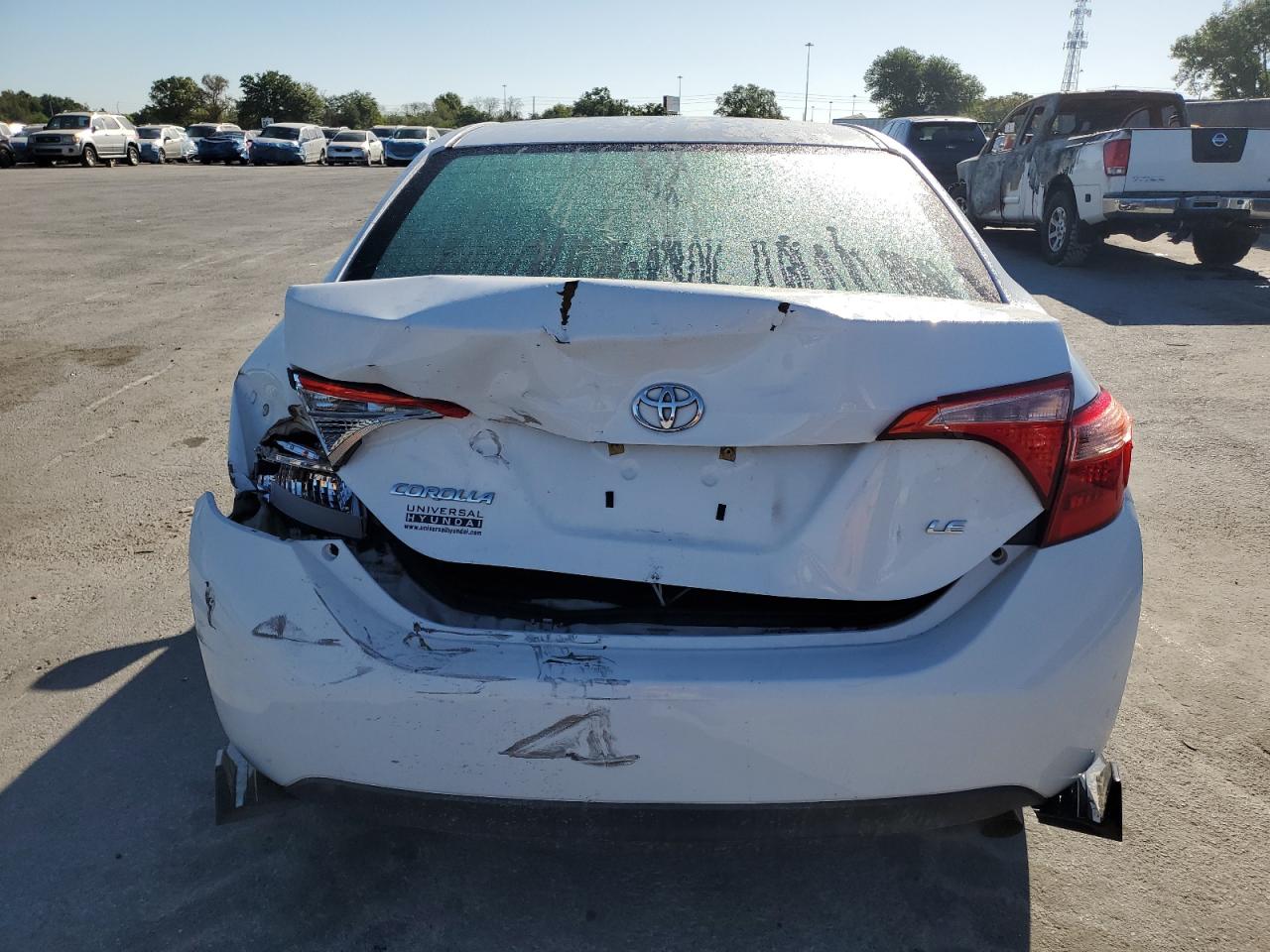 2018 Toyota Corolla VIN 2T1BURHEXJC003349 Copart auction photo, rear end damage thumbnail 6