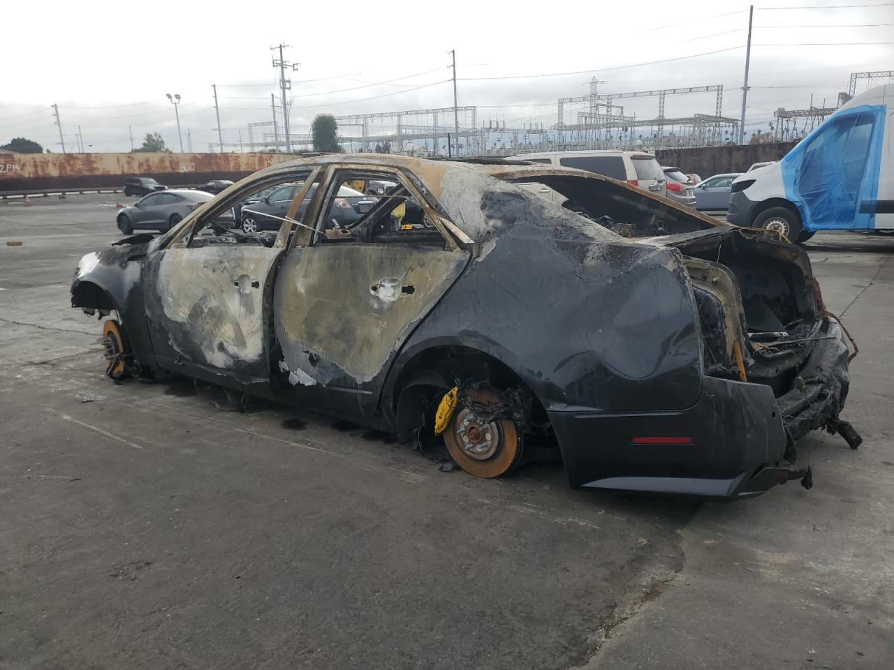 2012 Cadillac CTS VIN 1G6DV5EP5C0157701 Copart auction photo, burn damage thumbnail 2