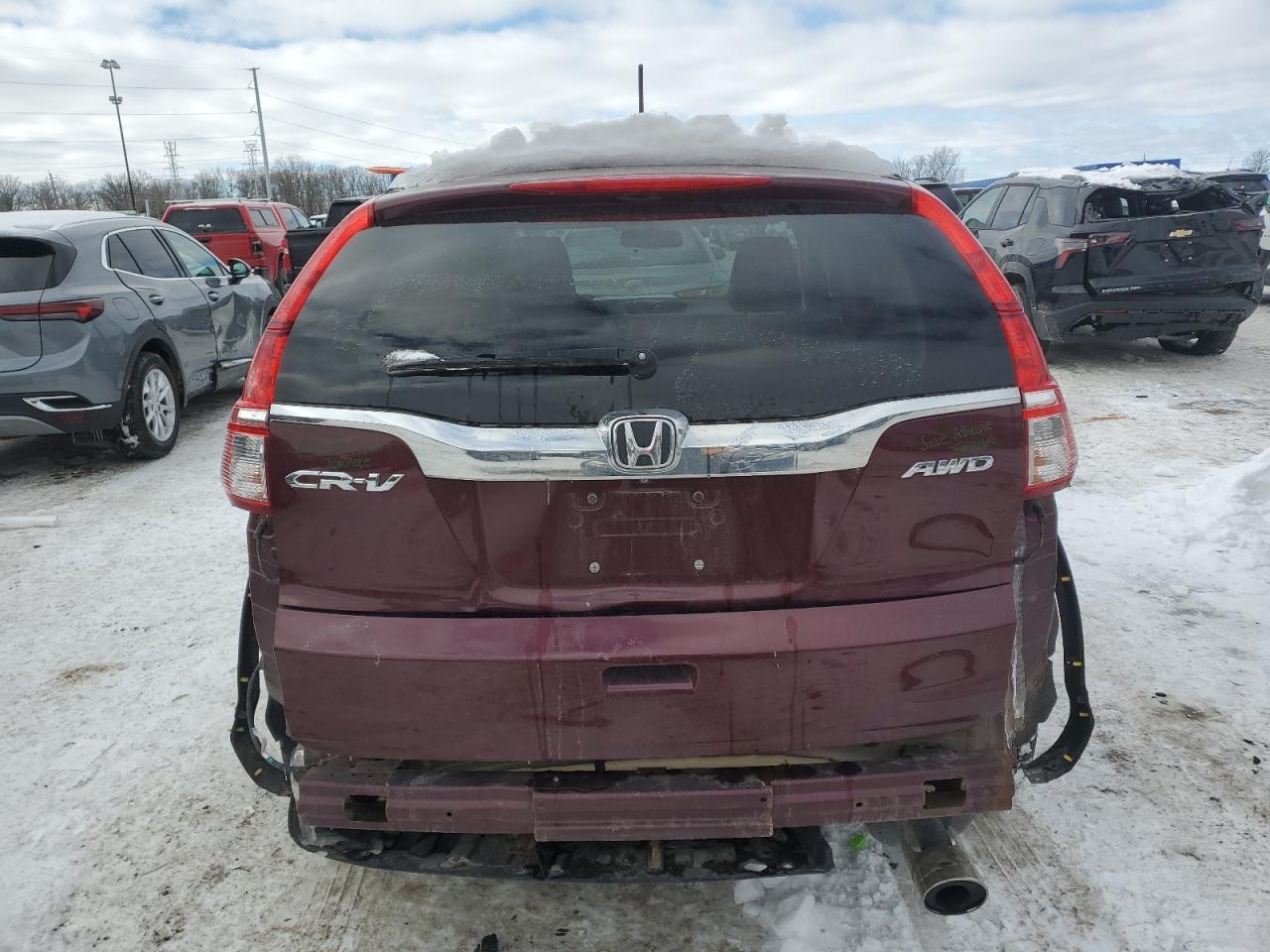2015 Honda CR-V VIN 5J6RM4H75FL024297 Copart auction photo, front end / rear end damage thumbnail 6