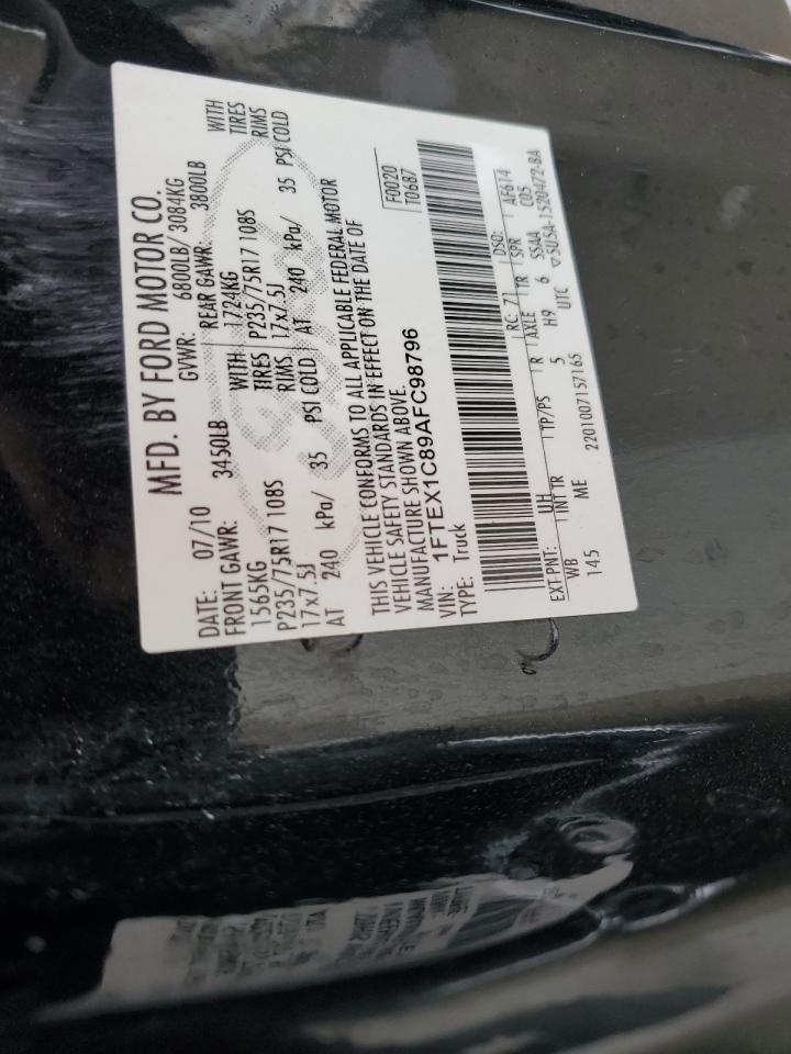 2010 Ford F-150 VIN 1FTEX1C89AFC98796 Copart auction photo, burn - engine damage thumbnail 12