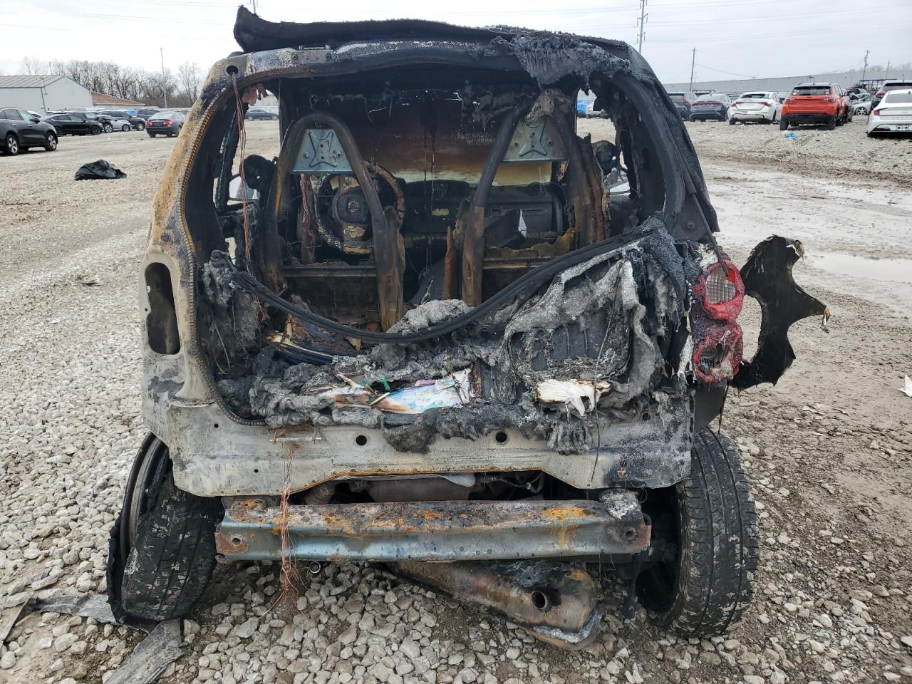 2013 Smart Fortwo VIN WMEEJ3BA8DK697052 Copart auction photo, burn damage thumbnail 6