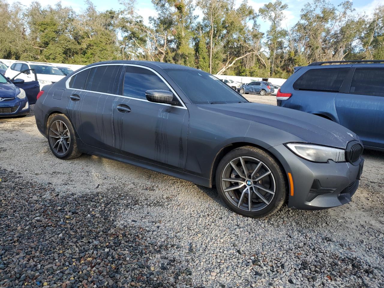 2021 BMW 3er VIN 3MW5P7J0XM8C03477 Copart auction photo, side damage thumbnail 4