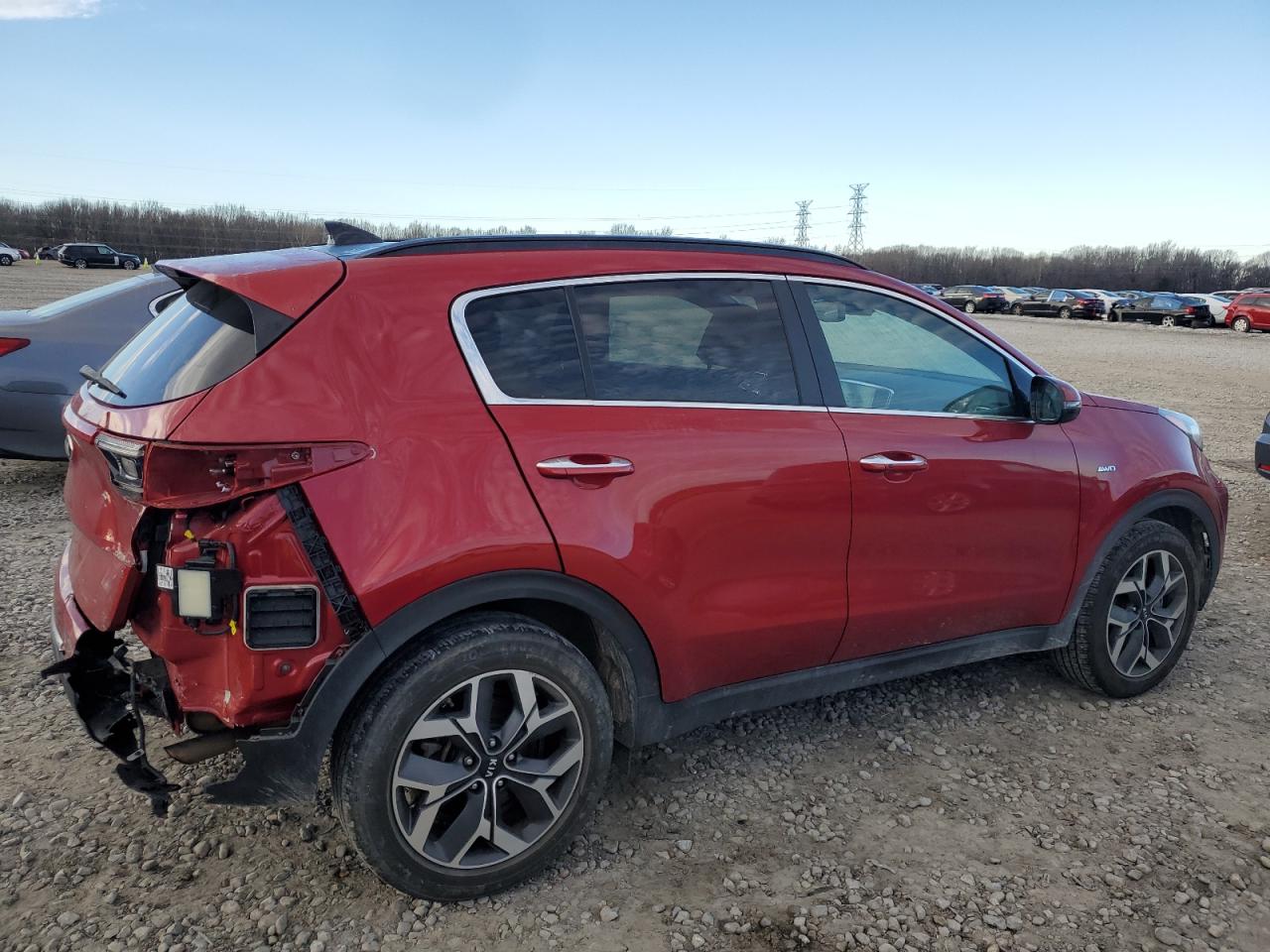 2021 KIA Sportage VIN KNDPNCAC7M7859156 Copart auction photo, rear end damage thumbnail 3