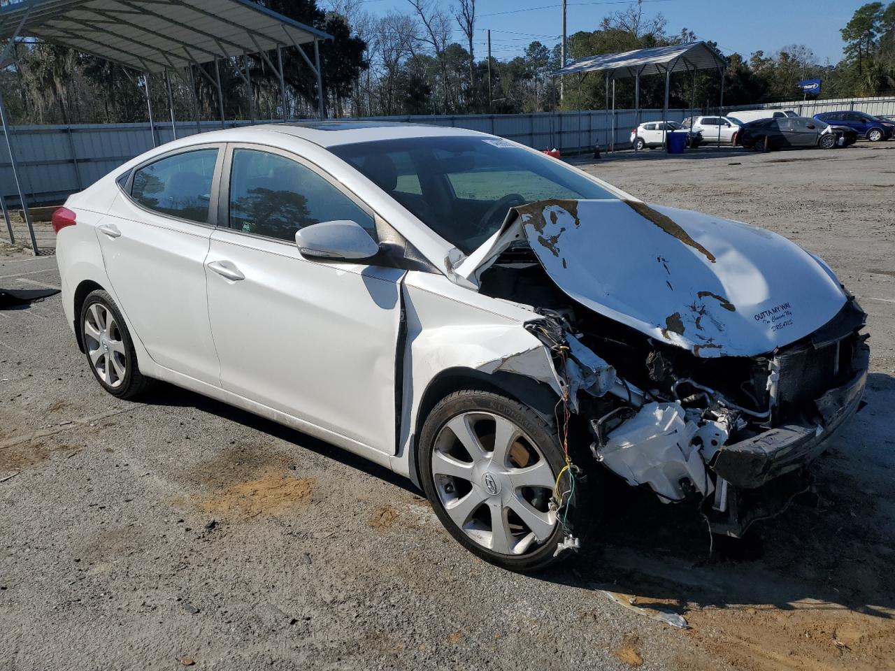 2013 Hyundai Elantra VIN 5NPDH4AE5DH165952 Copart auction photo, front end damage thumbnail 4