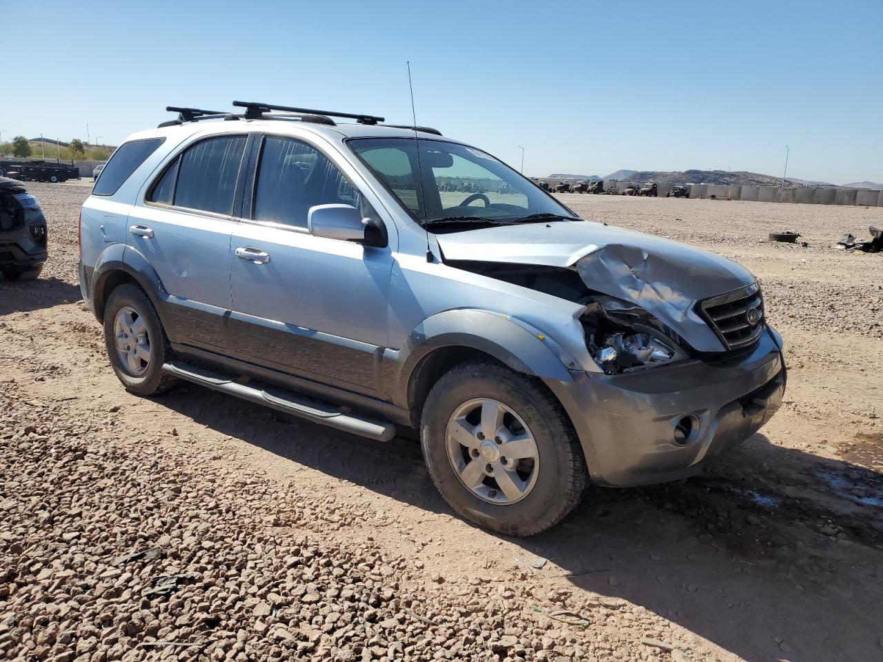 2008 KIA Sorento VIN KNDJD736085771641 Copart auction photo, front end / side damage thumbnail 4