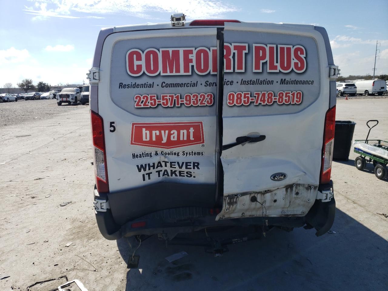 2015 Ford Transit VIN 1FTNE1YM6FKB19785 Copart auction photo, rear end damage thumbnail 6
