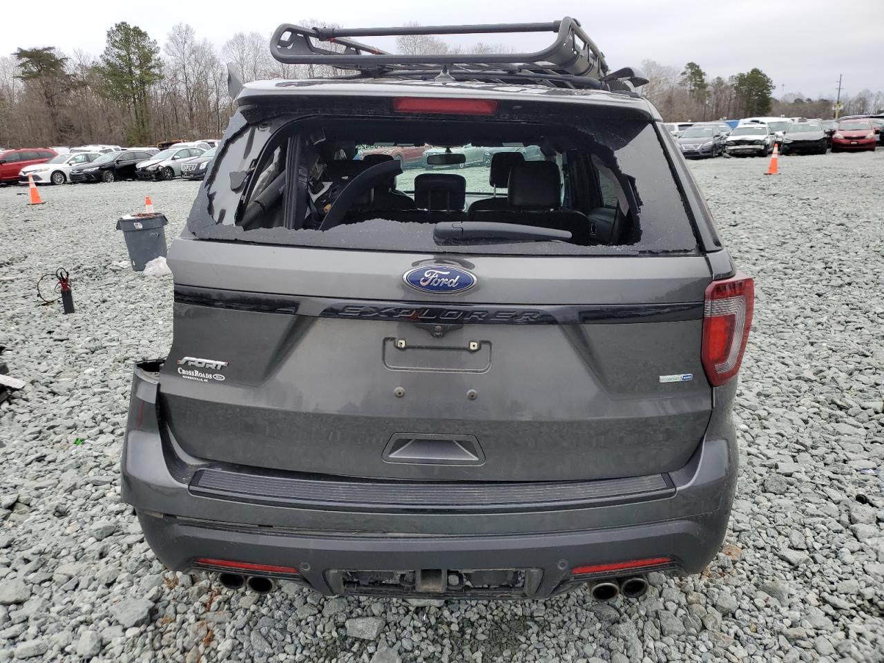 2018 Ford Explorer VIN 1FM5K8GT5JGC22584 Copart auction photo, side / rear end damage thumbnail 6