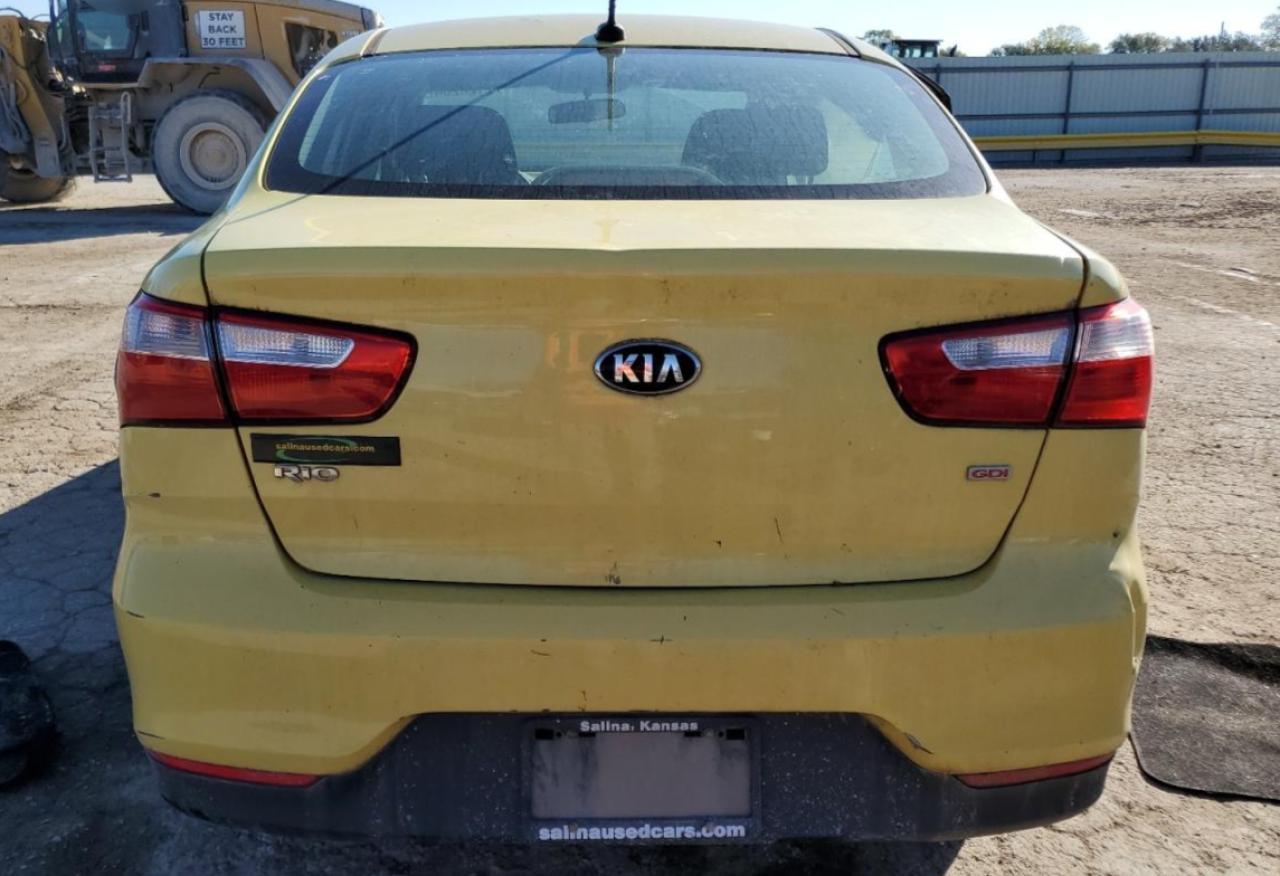 2016 KIA Rio VIN KNADM4A3XG6595255 Copart auction photo, side / minor dent/scratches damage thumbnail 6