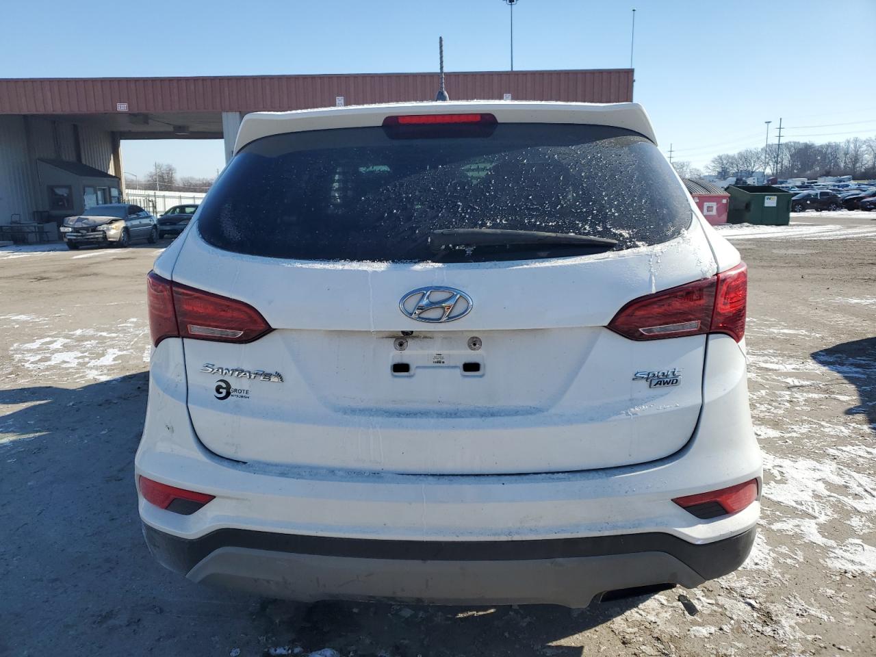 2018 Hyundai Santa Fe VIN 5NMZTDLB0JH095485 Copart auction photo, front end / side damage thumbnail 6