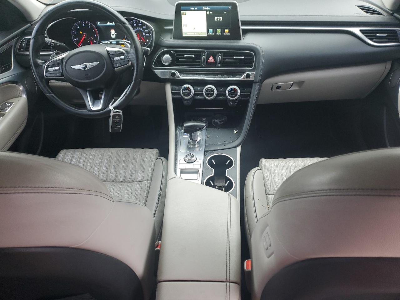 2019 Genesis G70 VIN KMTG34LA4KU016698 Copart auction photo, side / front end damage thumbnail 8