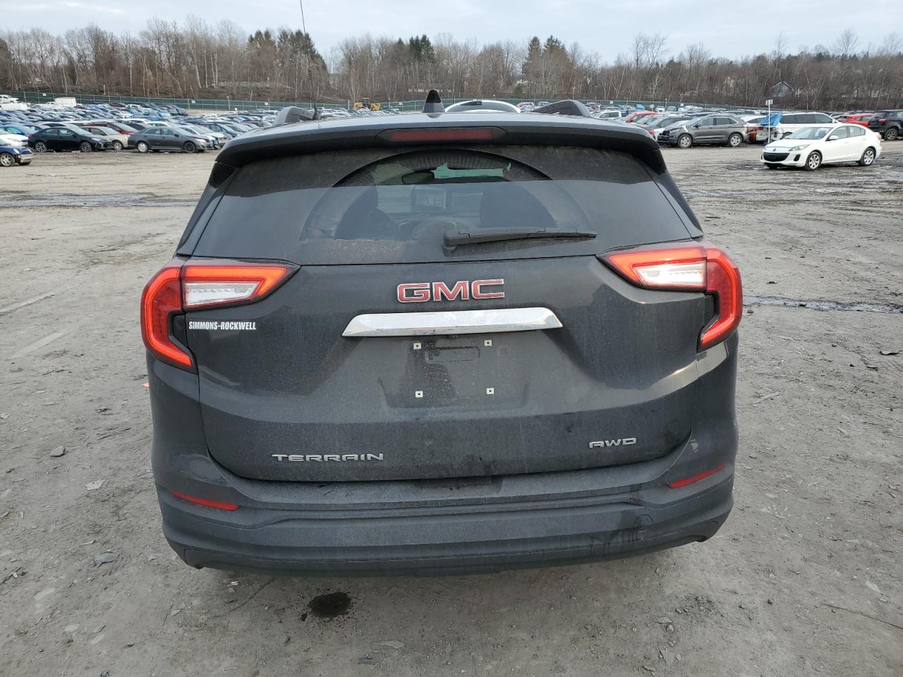 2022 GMC Terrain VIN 3GKALTEV7NL110091 Copart auction photo, front end / side damage thumbnail 6