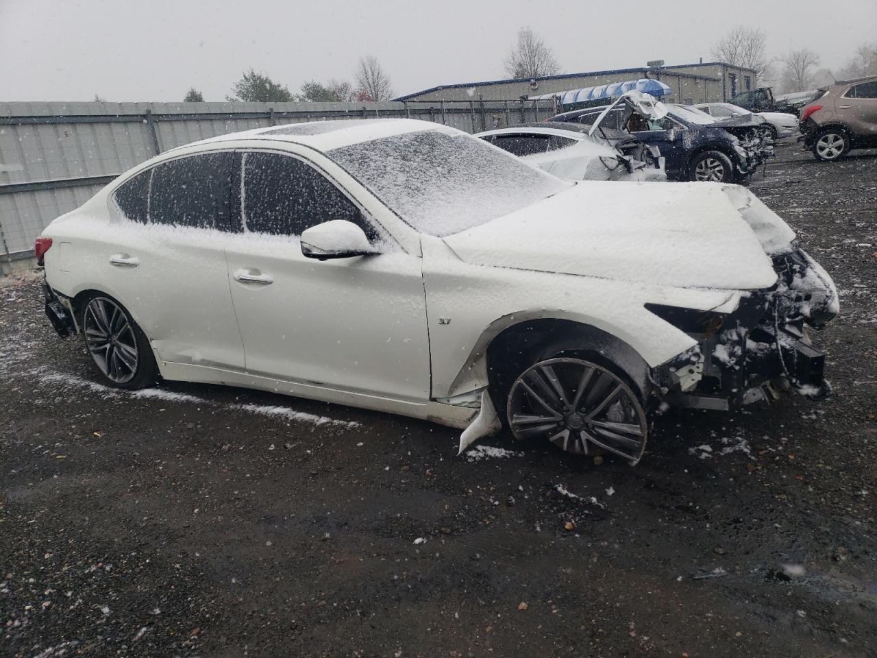 2014 Infiniti Q50 VIN JN1BV7AR5EM684403 Copart auction photo, all over / undercarriage damage thumbnail 4