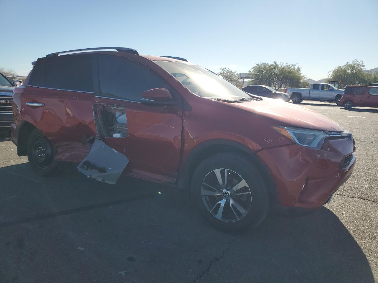 2017 Toyota RAV 4 VIN JTMRFREV4HJ153842 Copart auction photo, side damage thumbnail 4
