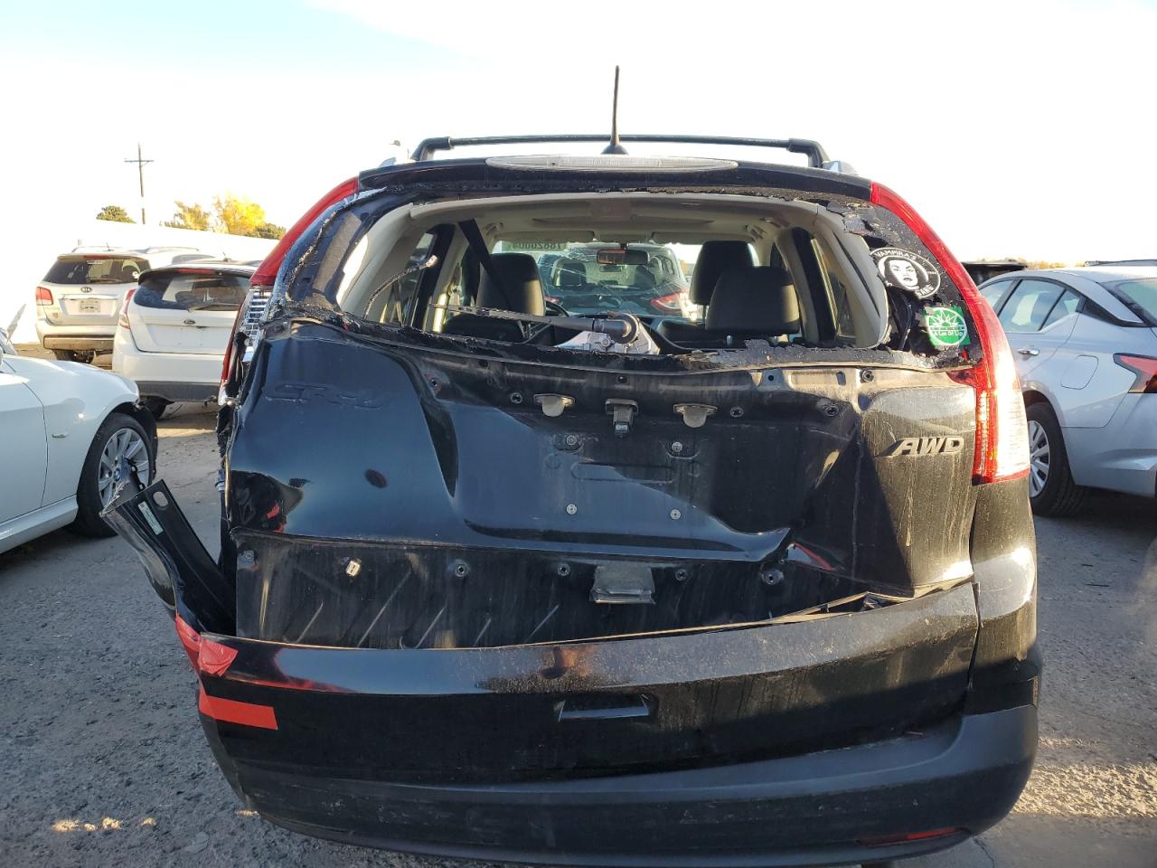 2013 Honda CR-V VIN 2HKRM4H77DH626447 Copart auction photo, rear end / hail damage thumbnail 6