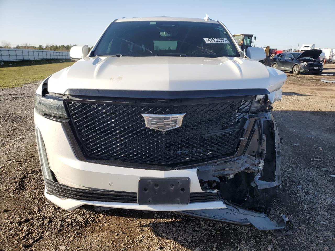 2021 Cadillac Escalade VIN 1GYS4GKL6MR370927 Copart auction photo, front end / side damage thumbnail 5