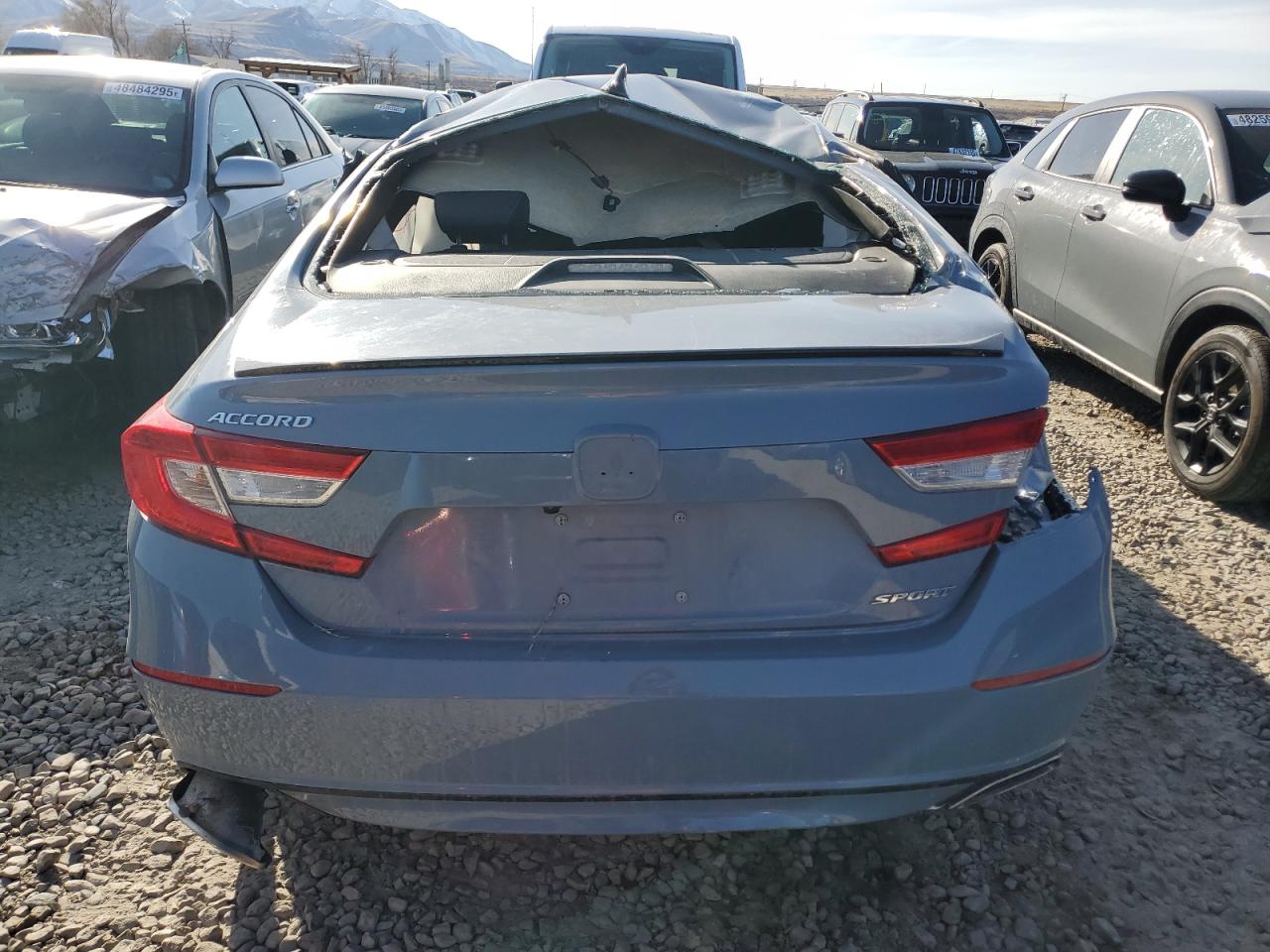 2022 Honda Accord VIN 1HGCV1F37NA012476 Copart auction photo, rollover damage thumbnail 6