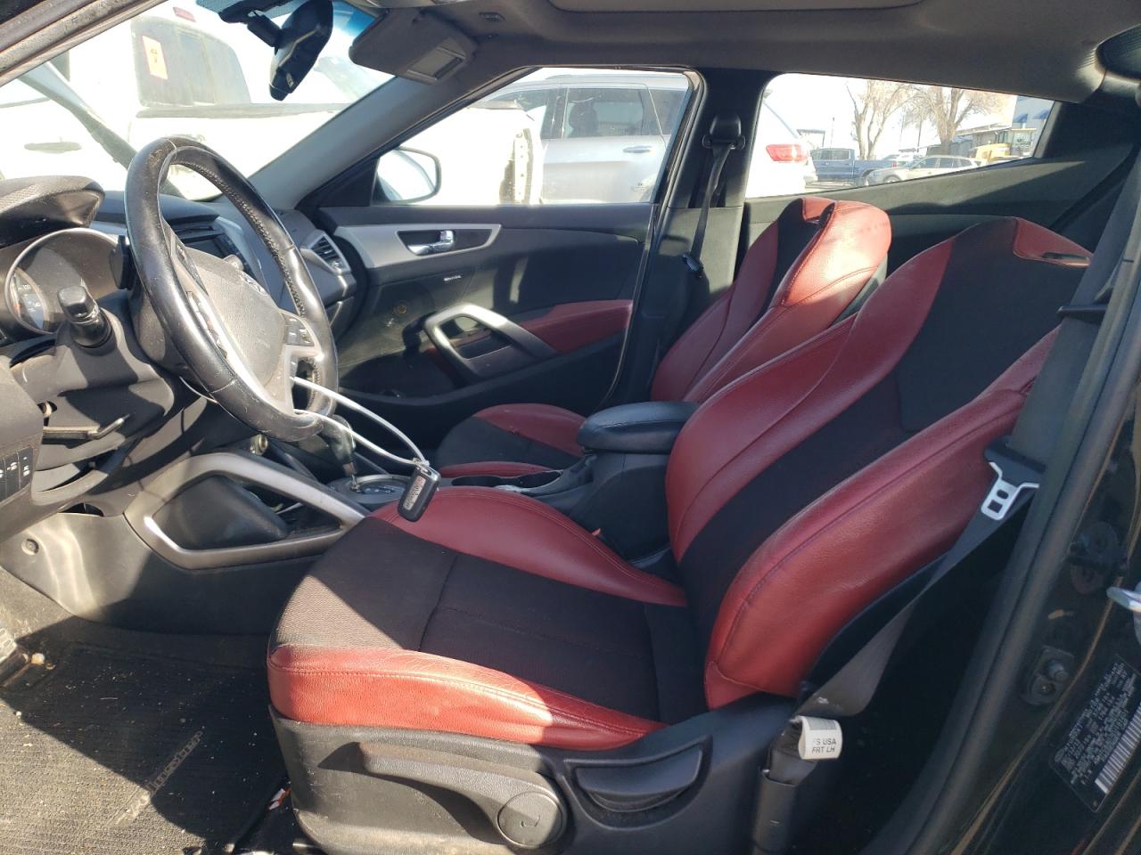 2014 Hyundai Veloster VIN KMHTC6AD7EU191601 Copart auction photo, side / front end damage thumbnail 7