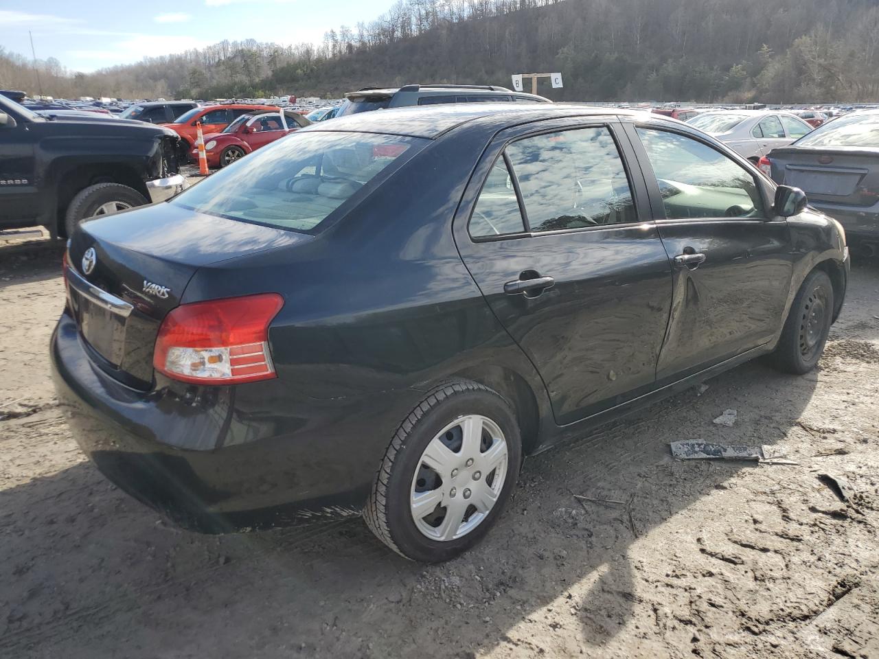 2010 Toyota Yaris VIN JTDBT4K36A4067548 Copart auction photo, front end / side damage thumbnail 3