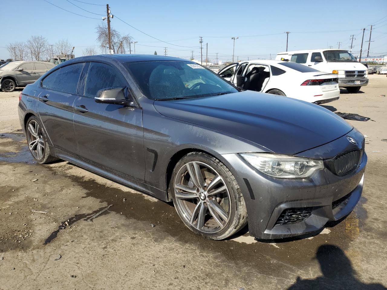 2015 BMW 4er VIN WBA4B1C50FG241045 Copart auction photo, side damage thumbnail 4