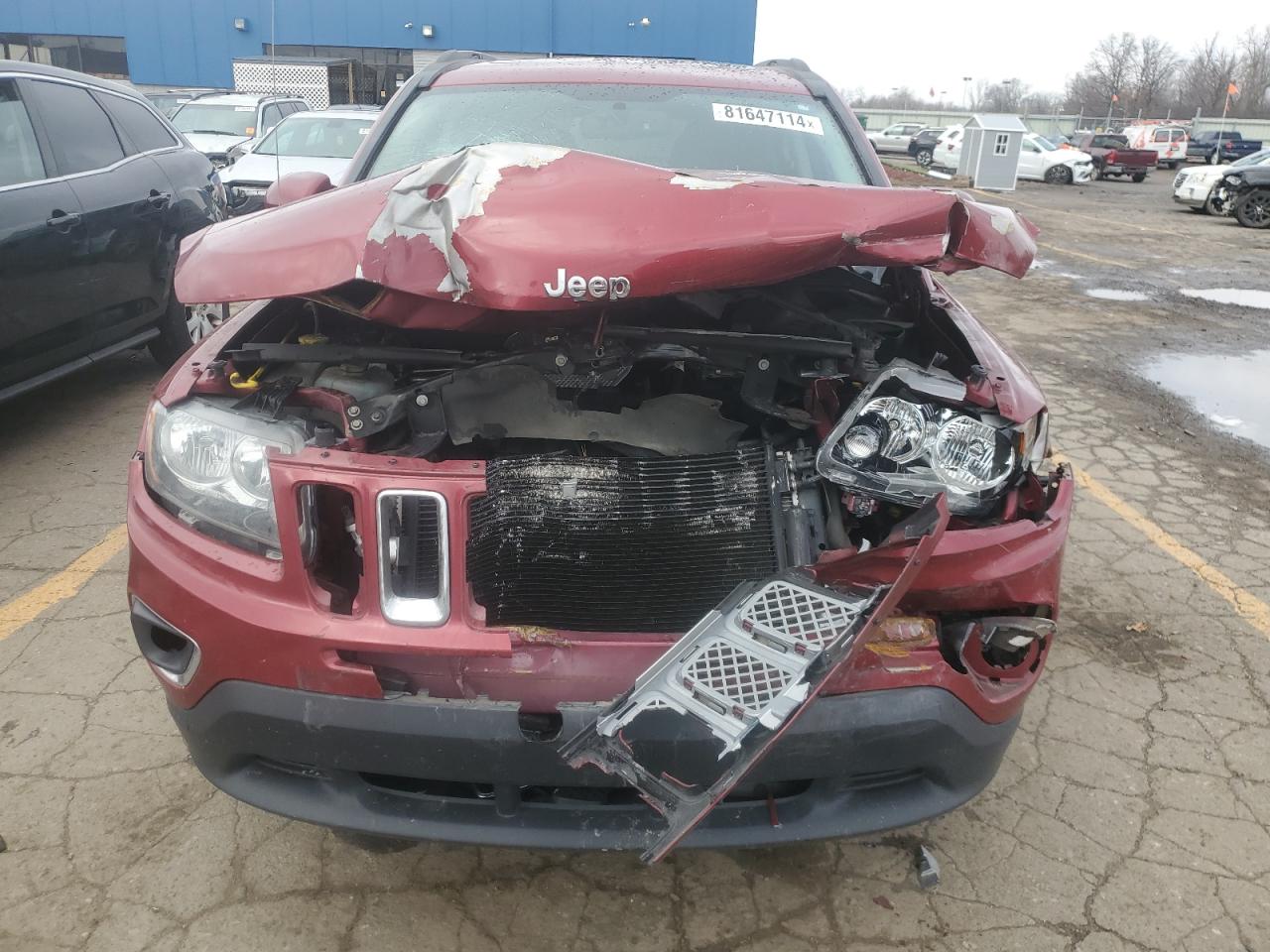 2017 Jeep Compass VIN 1C4NJCEA9HD153180 Copart auction photo, front end damage thumbnail 5