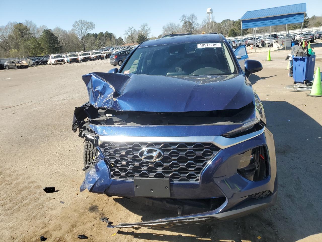 2020 Hyundai Santa Fe VIN 5NMS2CAD4LH274635 Copart auction photo, front end / rear end damage thumbnail 5