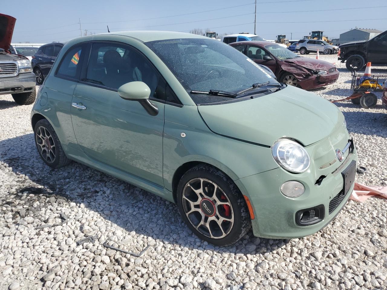2015 Fiat 500 VIN 3C3CFFBR3FT579835 Copart auction photo, front end damage thumbnail 4