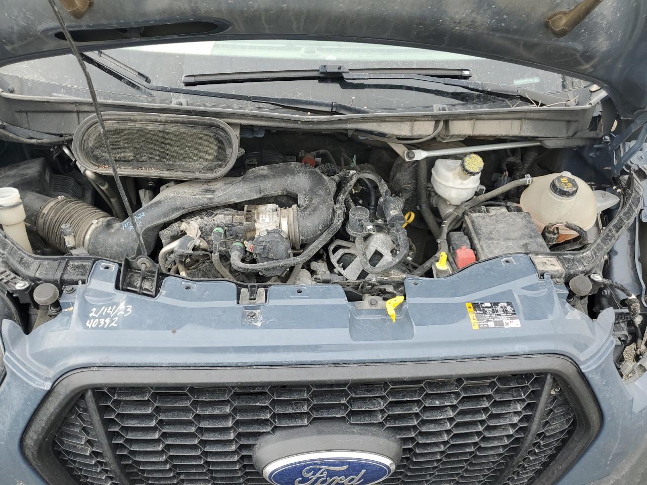 2021 Ford Transit VIN 1FTBR3X82MKA97692 Copart auction photo, front end / undercarriage damage thumbnail 12
