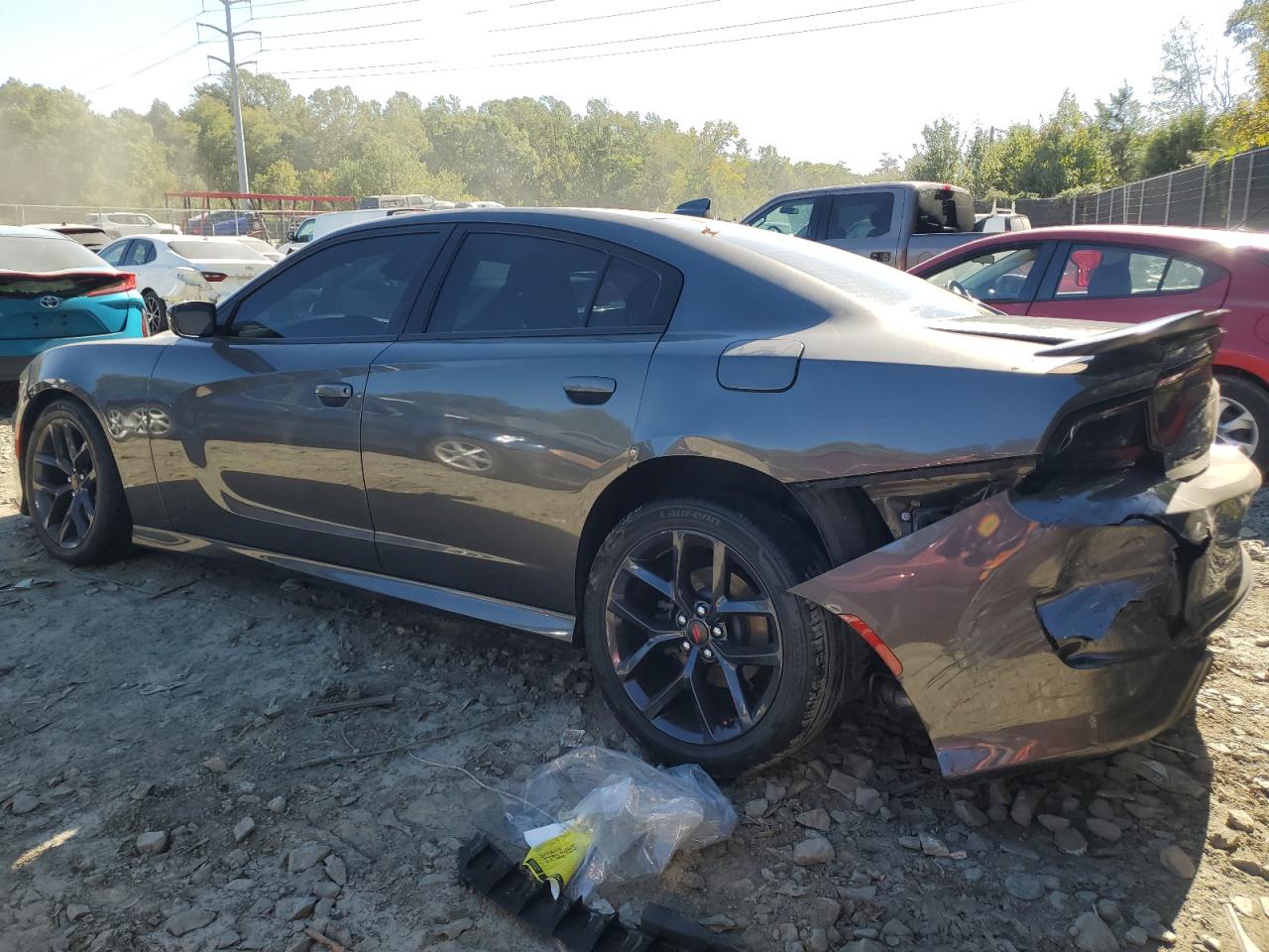2019 Dodge Charger VIN 2C3CDXCT5KH726438 Copart auction photo, rear end / undercarriage damage thumbnail 2