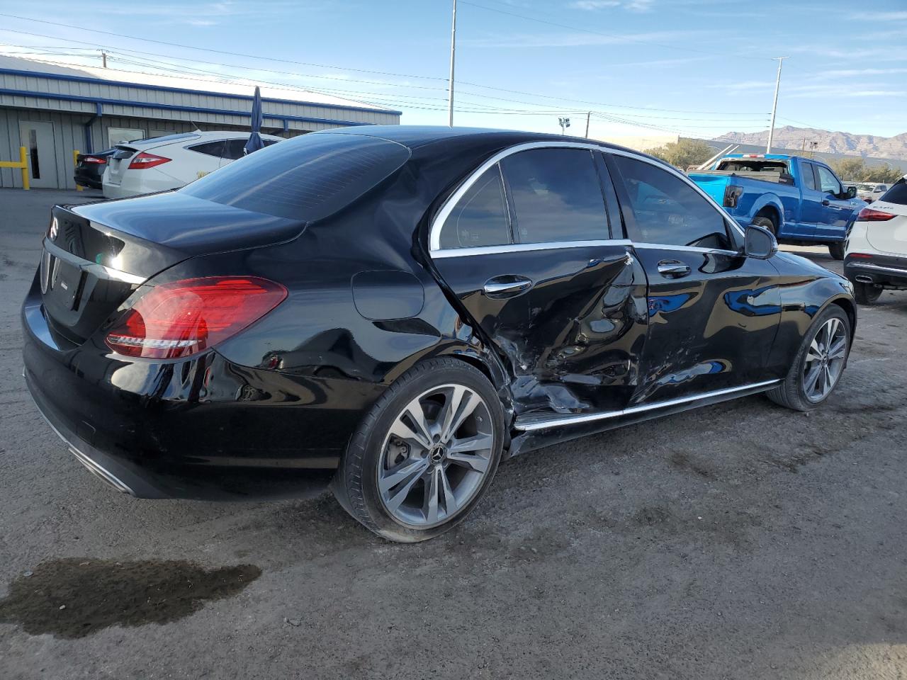 2020 Mercedes-Benz C-klasse VIN WDDWF8DB2LR563401 Copart auction photo, side damage thumbnail 3