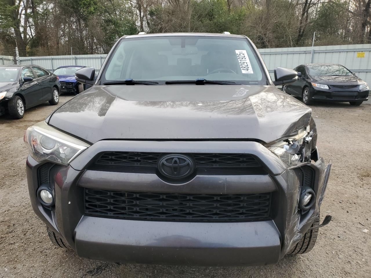 2015 Toyota 4Runner VIN JTEZU5JR0F5086178 Copart auction photo, front end damage thumbnail 5