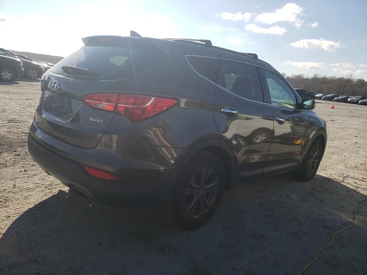 2014 Hyundai Santa Fe VIN 5XYZU3LB0EG222095 Copart auction photo, front end / mechanical damage thumbnail 3