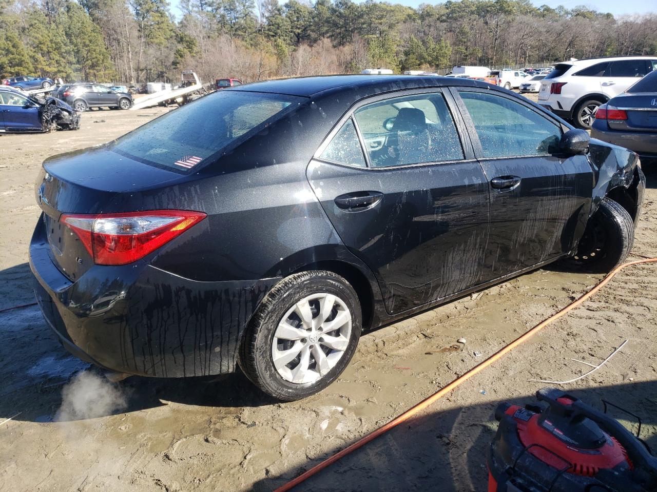 2015 Toyota Corolla VIN 2T1BURHE6FC394006 Copart auction photo, front end / side damage thumbnail 3