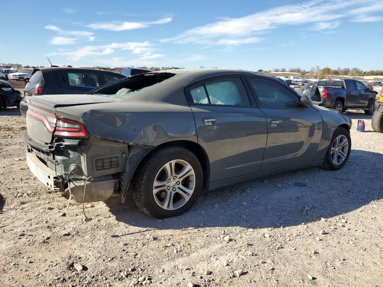 2019 Dodge Charger VIN 2C3CDXBG9KH696087 Copart auction photo, all over damage thumbnail 3